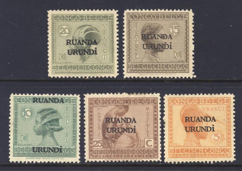 Ruanda Urundi 1923-27 Valuable Early Issue Fine Mint Hinged