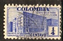 Colombia; 1940: Sc. # RA8: Used Single Stamp
