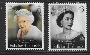 FALKLAND ISLANDS 2022 QUEEN ELIZABETH 1926-2022 MNH