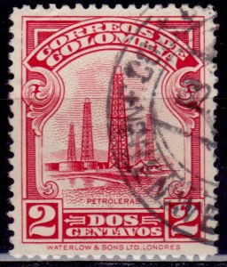 Colombia 1932, Oil Wells, 2c, used