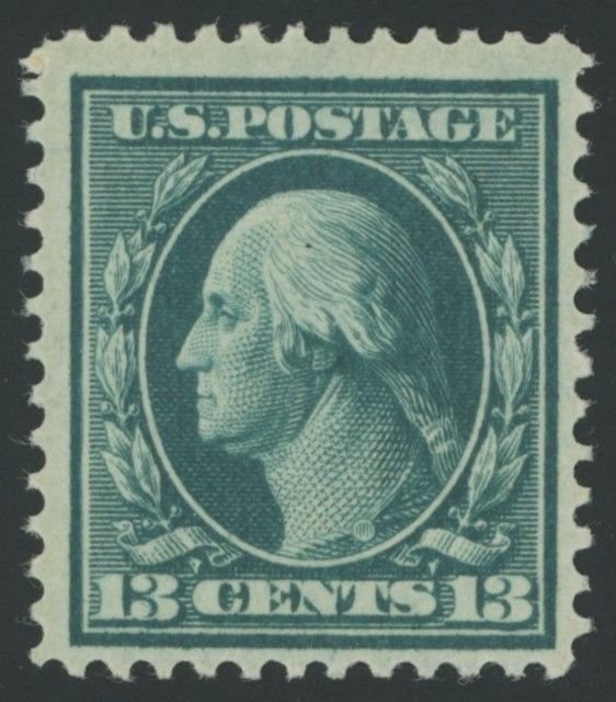 USA 339 - 13 cent Washington Perf 12 Double Line Wmk - F/VF Mint hinged