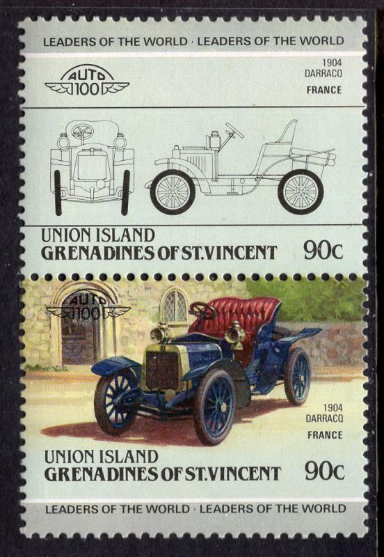 St Vincent Grenadines Union Island 154 Cars MNH VF