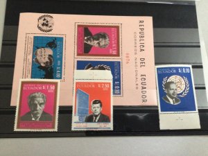 Ecuador vintage Kennedy Churchill mint never hinged Stamps  Ref 64109