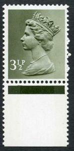 SGX858 Var 1971 3 1/2p olive-grey scarce off-white paper greenish tint dextrin 