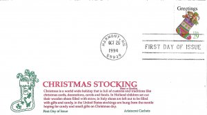 1994 FDC, #2872-2873, 29c Christmas, Aristocrat Cachets (2)