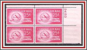 US #C44 Airmail Plate Block MNH