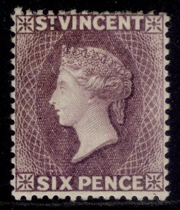 ST. VINCENT QV SG52, 6d violet, M MINT. Cat £180. COMB PERF