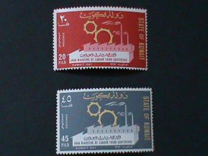 ​KUWAIT-1967 SC# 372-3  3RD CONFERENCE-ARAB LABOR MINISTERS -MNH -57 YEARS OLD