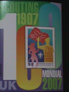 MICRONESIA -21ST WORLD SCOUT JAMBOLEE MNH-S/S VF- HARD TO FIND WE SHIP TO WORLDW