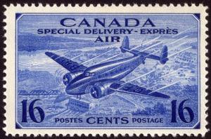 Canada 1942 16c Ultramarine Special Delivery SG S13 MNH