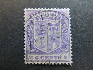 A4P42F36 Mauritius 1921-26 Wmk Mult Script CA 6c used