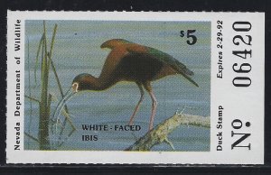 Lot E182  1992 $ 5.00 Nevada Duck Stamp  Mint NG