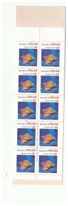 PALAU SC.75a TRUMPET TRITON BOOKLET PANE 10 MNH EV2