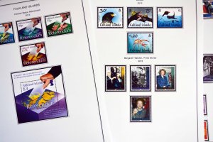 COLOR PRINTED FALKLAND ISLANDS 2011-2020 STAMP ALBUM PAGES (36 illustr. pages)