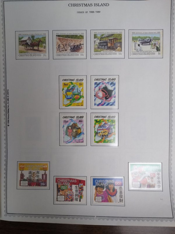 collection on pages Christmas Island 1988-91 mint most NH IW: CV $81