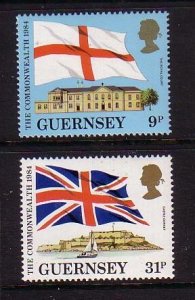 Guernsey Sc 279-0 1984 Commonwealth Links stamp set mint NH