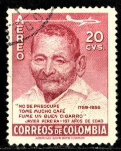 COLOMBIA #C288, USED AIRMAIL - 1956 - COLOMBIA201