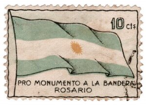 (I.B) Argentina Cinderella : Rosario Flag Fund 10c