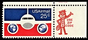 US C89 MNH VF 25 Cent Plane and Globes