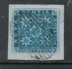 Nova Scotia #2 Used Truly Superb Gem With Huge Margins On Piece **With Cert.**