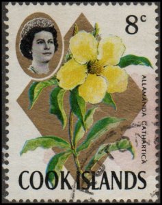 Cook Islands 208 - Used - 8c Alamanda (1967)