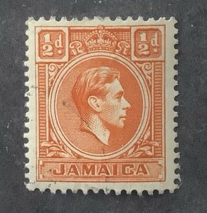 Jamaica 1951 Scott 148 used - 1/2p,  King George VI