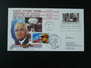 world war II ww2 Japan capitulation Truman commemoration FDC USA 1995