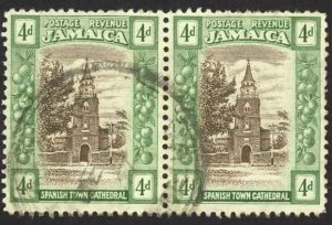 Jamaica Sc# 81 Used Pair 1919-1921 4p Cathedral
