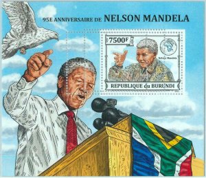 A0109 - BURUNDI - ERROR, MISPERF, Souvenir sheet: 2013, Nelson Mandela, Flags