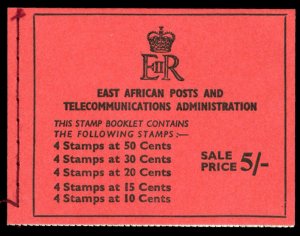 Kenya, Uganda and Tanganyika SGSB8a Cat£50, 1958 5sh stitched booklet, conta...
