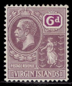 BRITISH VIRGIN ISLANDS GV SG98, 6d dull & bright purple, M MINT.