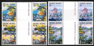 HONG KONG  1980  GARDEN  GUTTER    SET 4     MNH     Sc 365/68