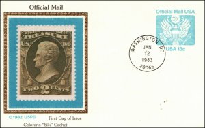 Scott UZ2 13 Cents Official Mail Colorano FDC Unaddressed