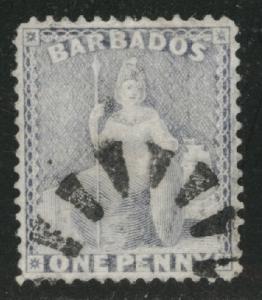 Barbados Scott 51 gray blue Britannia 1875