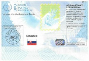 SLOVAKIA - (IRC) INTERNATIONAL REPLY COUPON (exp. 31.12.2021) (POSTMARKED), MNH