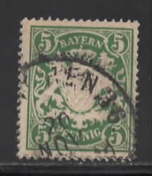 German States - Bavaria Sc # 62 used (RC)