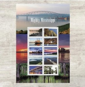 10 Sheets of 10 ,Mighty Mississippi, forever stamps  100PCS