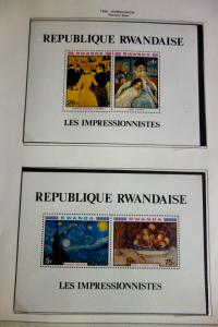 Rwanda Beautiful Mint Stamp Collection 1970-1990 on Pages