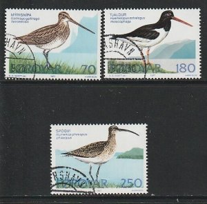 1977 Faroe Islands - Sc 28-30 - used VF - 3 single - Birds