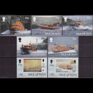 ISLE OF MAN 1999 - Scott# 816-22 Lifeboats Set of 7 NH