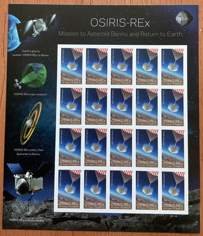 US #5820a MNH Imperf NDC Sheet of 20 Osiris-Rex (.66) L46