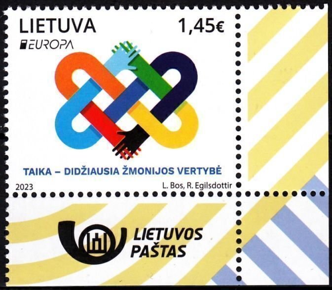 LITHUANIA 2023-07 EUROPA: Peace. Post Logo CORNER, MNH