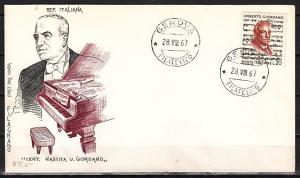 Italy, Scott cat. 970. Composer Umberto Giordano issue. First day cover.