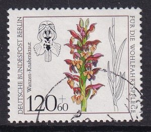 Germany  Berlin   #9NB219   used 1984 orchid  flowers 120pf