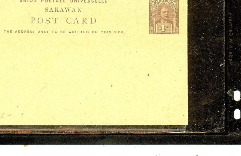 SARAWAK (P1106B) PSC 4C VIOLET P11 UNUSED