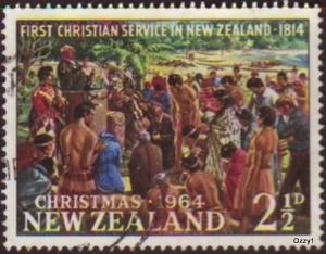 New Zealand 1964 Sc#366, SG#824 2-1/2d Rev Marsden 1st Christian Service NZ U...