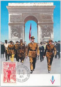 63520  -  FRANCE - POSTAL HISTORY: MAXIMUM CARD 1971 -  GENERAL De Gaulle