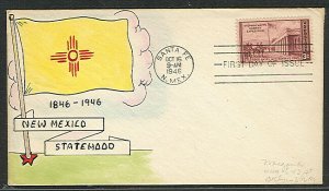 US #944 3¢ Kearny Expedition, FDC, Mae Weigand cachet