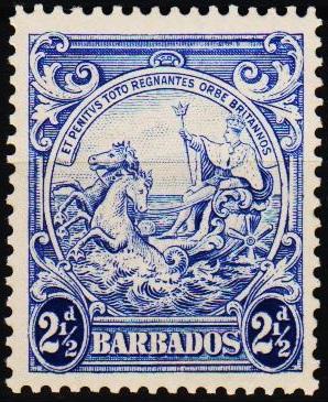 Barbados. 1938 2 1/2d S.G.251 Mounted Mint