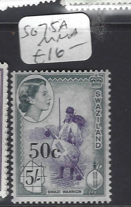 SWAZILAND  (P1510B)  QEII  50C/5/-      SG 75A     MNH